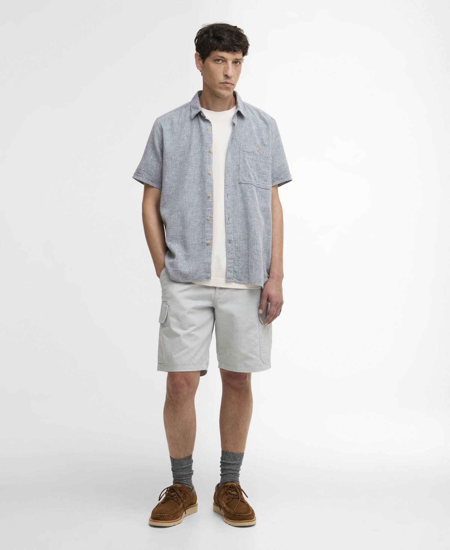 Firth Textured Short-Sleeved Relaxed Shirt image number 1