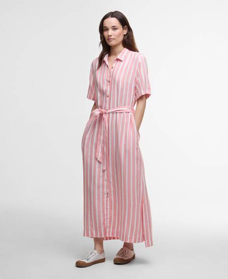 Adelaide Maxi Dress Coral Stripe Adelaide Maxi Dress Coral Stripe