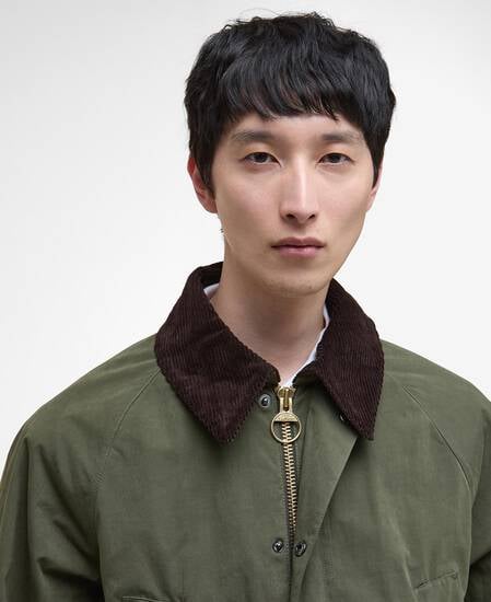 Peached Oversized Bedale Casual Jacket Sage