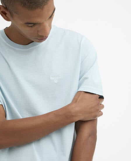 T-shirt Washed in tartan Washed Sky