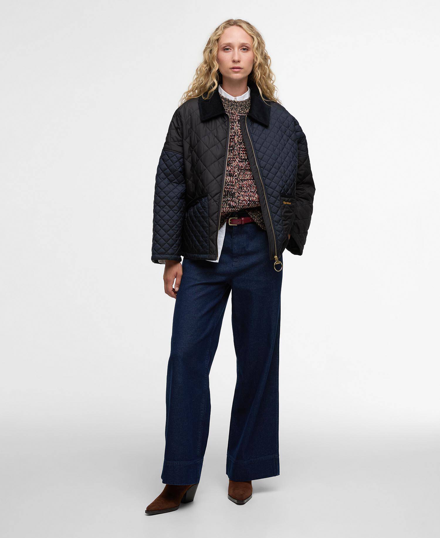 Danby Quilted Jacket Dark Navy/Black/Dress Tartan image number 1