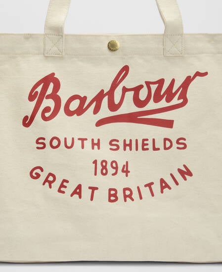 Script Tote Bag Red Logo