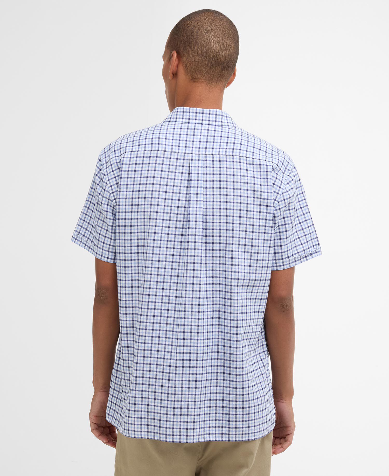 Nelson Gingham Short-Sleeved Shirt Blue