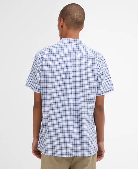 Camicia Nelson a maniche corte con motivo a quadretti Blue