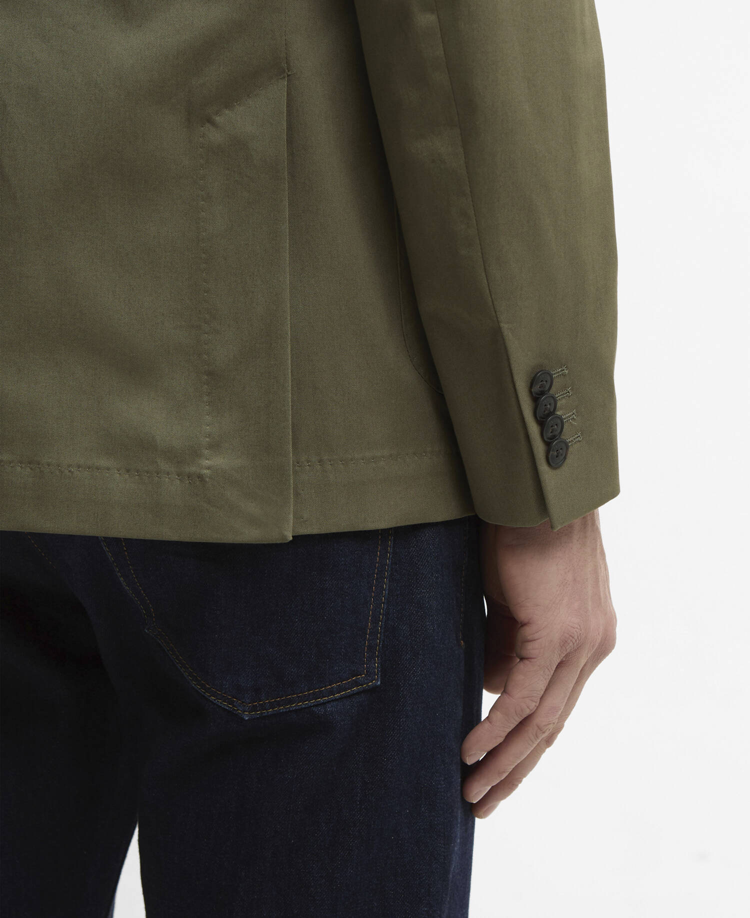 Bellamy Cotton Blazer Olive image number 5