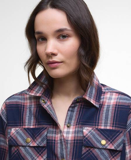 Highfield Relaxed Long-Sleeved Shirt Multi Check Navy/Arabesque