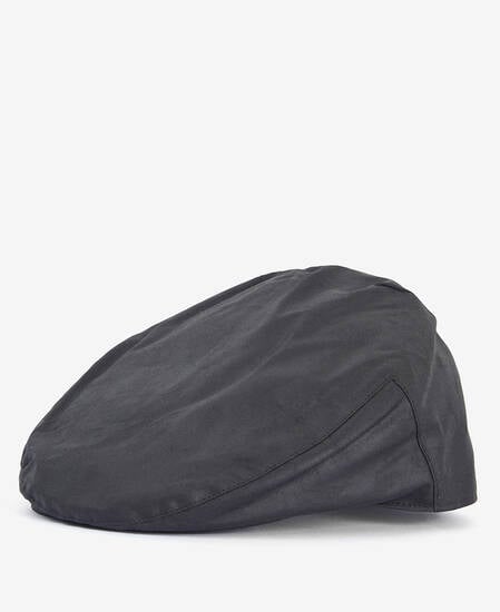 Waxed Flat Cap Classic Black