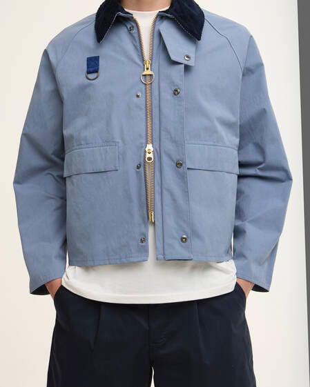 Spey Oversized Casual Jacket Washed Blue