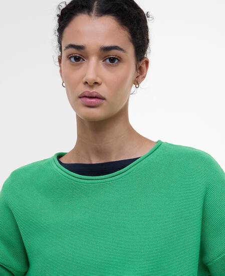 Marine Crew Neck Jumper Kelly Green