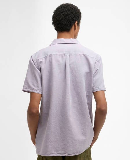 Landkey Overdyed Regular Short-Sleeved Shirt Heather Mist