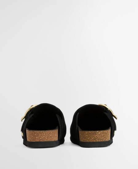 Kyra Closed Toe Sandal Black Suede
