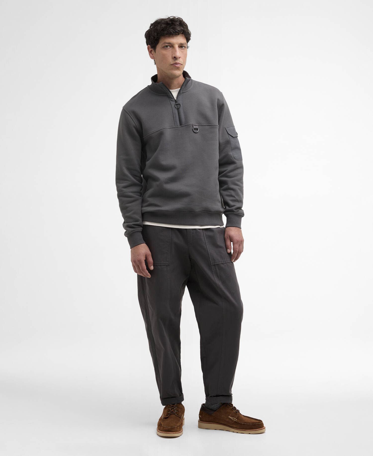 Pullover Galloway Relaxed Half-Zip Asphalt image number 1
