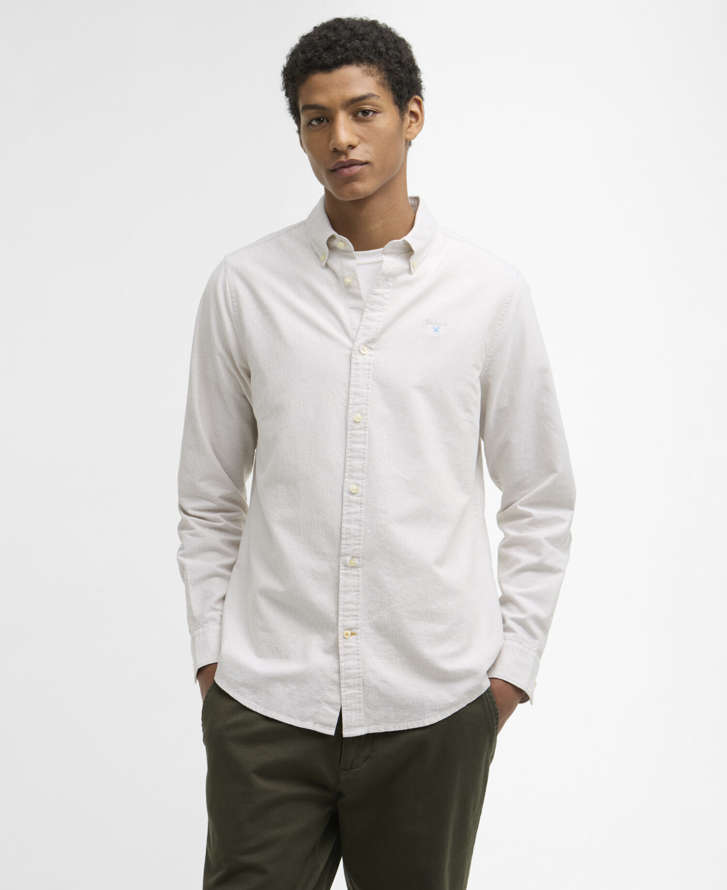 Hemd Striped Oxford Tailored Stone