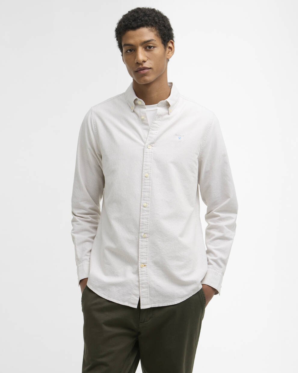 Striped Oxford Tailored Long-Sleeved Shirt