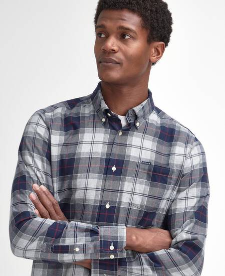 Fortrose Tailored Long-Sleeved Shirt Blue Granite