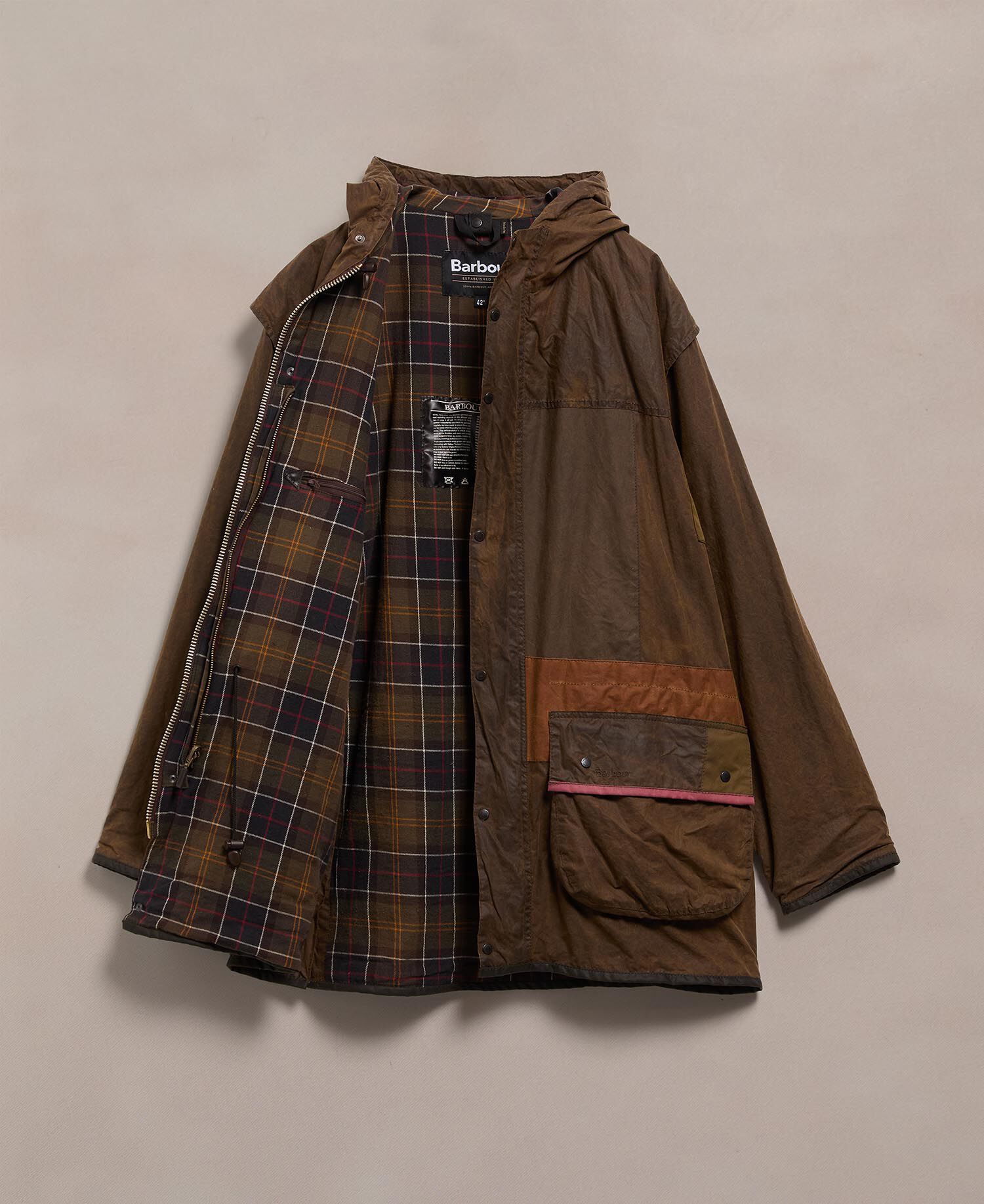 Barbour Re-loved Men's Durham Waxed Jacket - Size 42 Olive