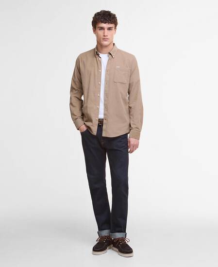 Ramsey Tailored Long-Sleeved Shirt Washed Stone