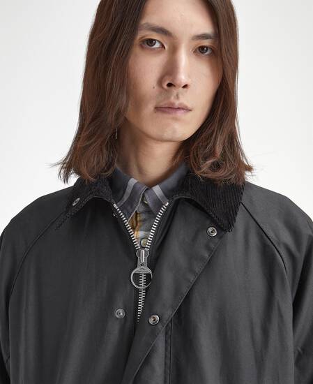 Modified Exmoor Waxed Coat Classic Black