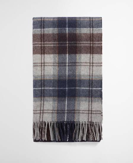 Brack Patchwork Tartan Wool Scarf Midnight Oak Tartan