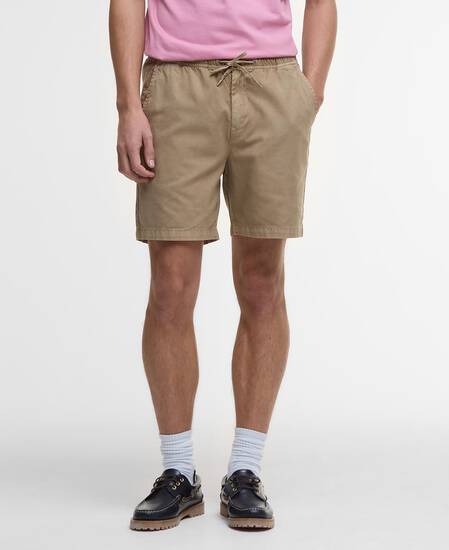 Washed Oxford Relaxed Shorts Washed Stone