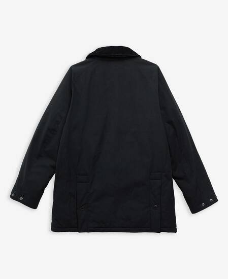 Oversized Bedale Padded Casual Jacket Black