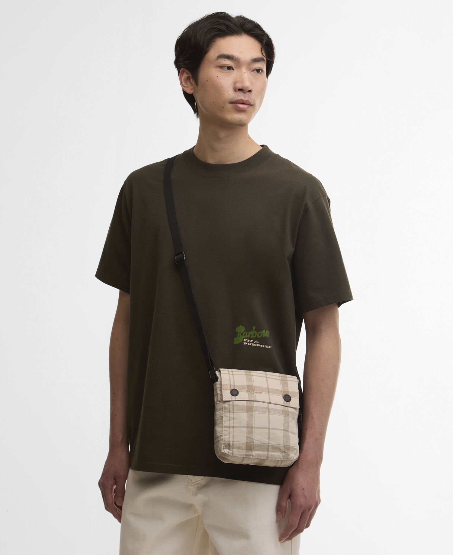 Transport Crossbody Bag Mist Tartan