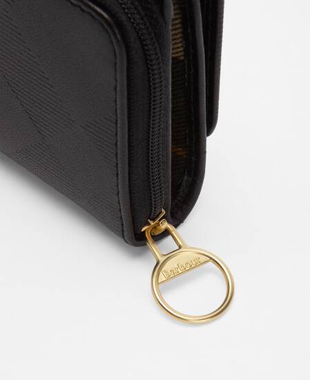 Ledertasche Rosa French Black/ Deboss Tartan