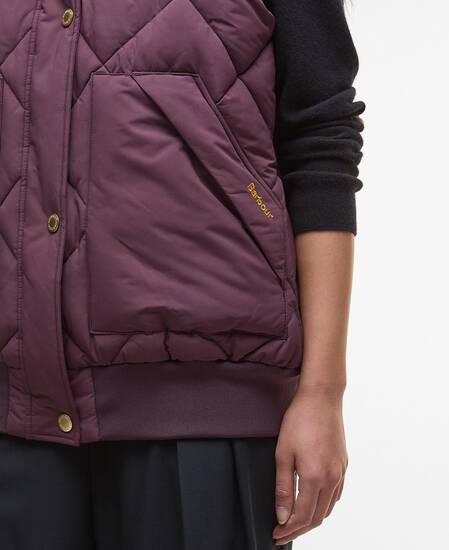 Becky Gilet Black Cherry/Muted Tartan Becky Gilet Black Cherry/Muted Tartan