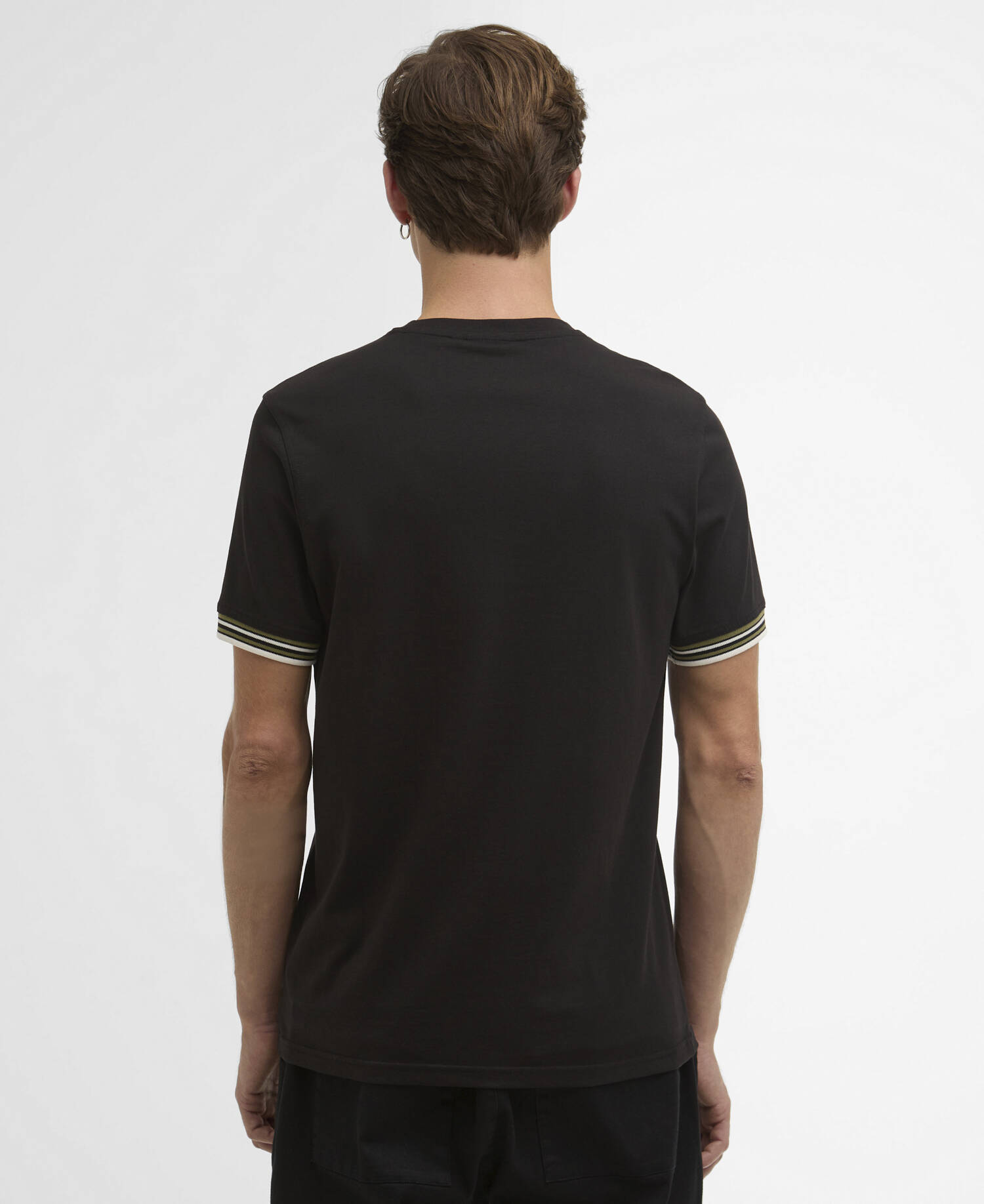 Burnwood Tipped Cuff T-Shirt Black image number 2