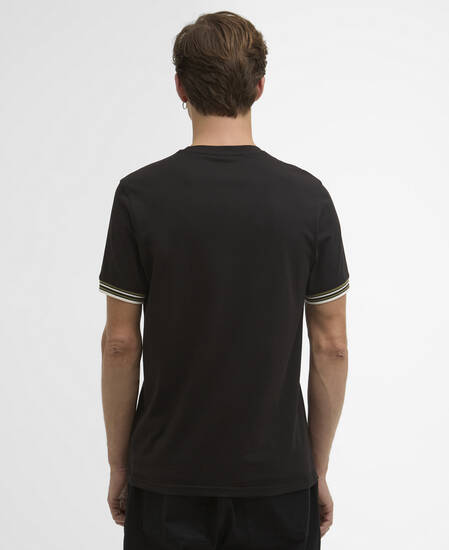 T-Shirt Burnwood Tipped Cuff Black