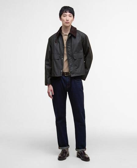 Spey Slim Waxed Jacket Olive