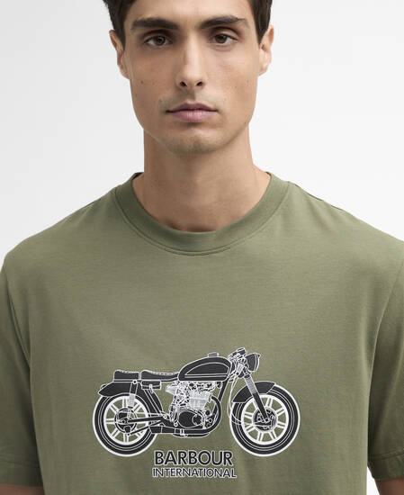 Piston Graphic T-Shirt Burnt Olive