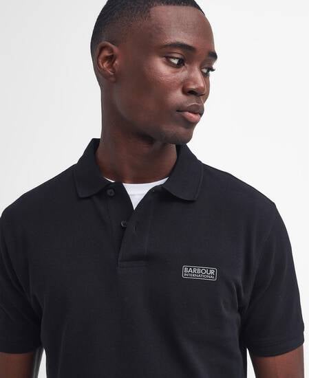Essential Polo Shirt Black-Pewter