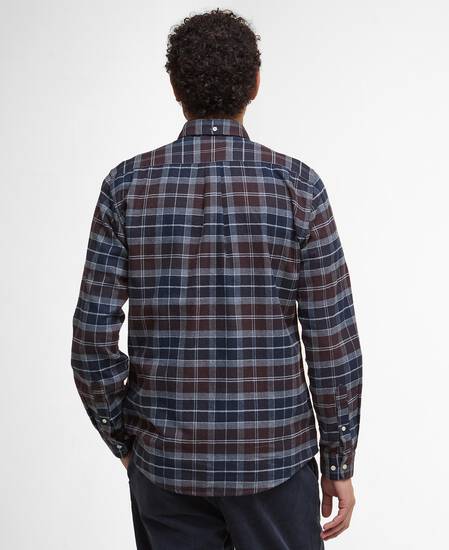 Kyeloch Tailored Long-Sleeved Shirt Midnight Oak Tartan