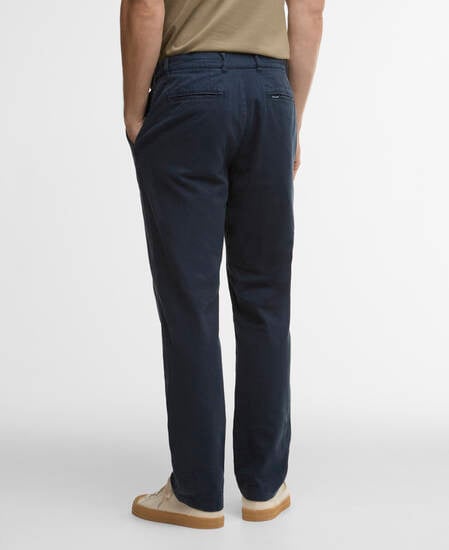 Cotton Linen Tailored Trouser Navy