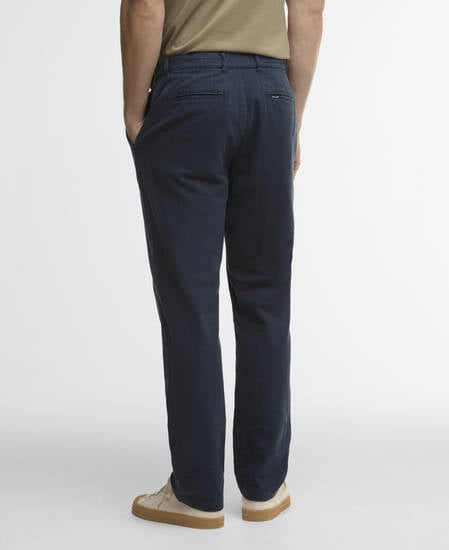Cotton Linen Tailored Trouser Navy