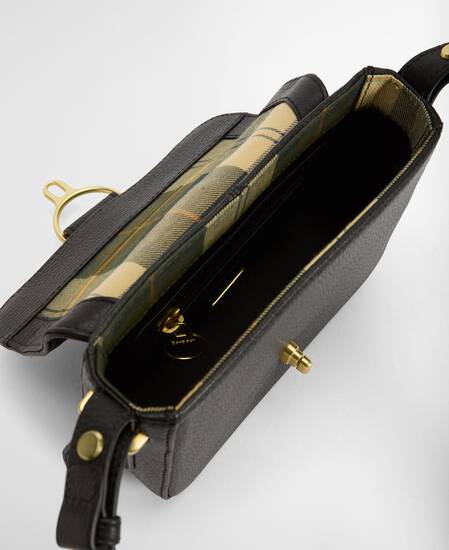 Mini Rosa Leather Crossbody Bag Black