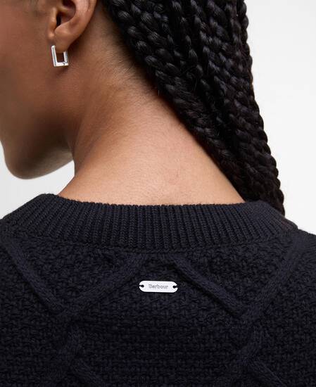 Burne Argyle Crew Neck Jumper Black