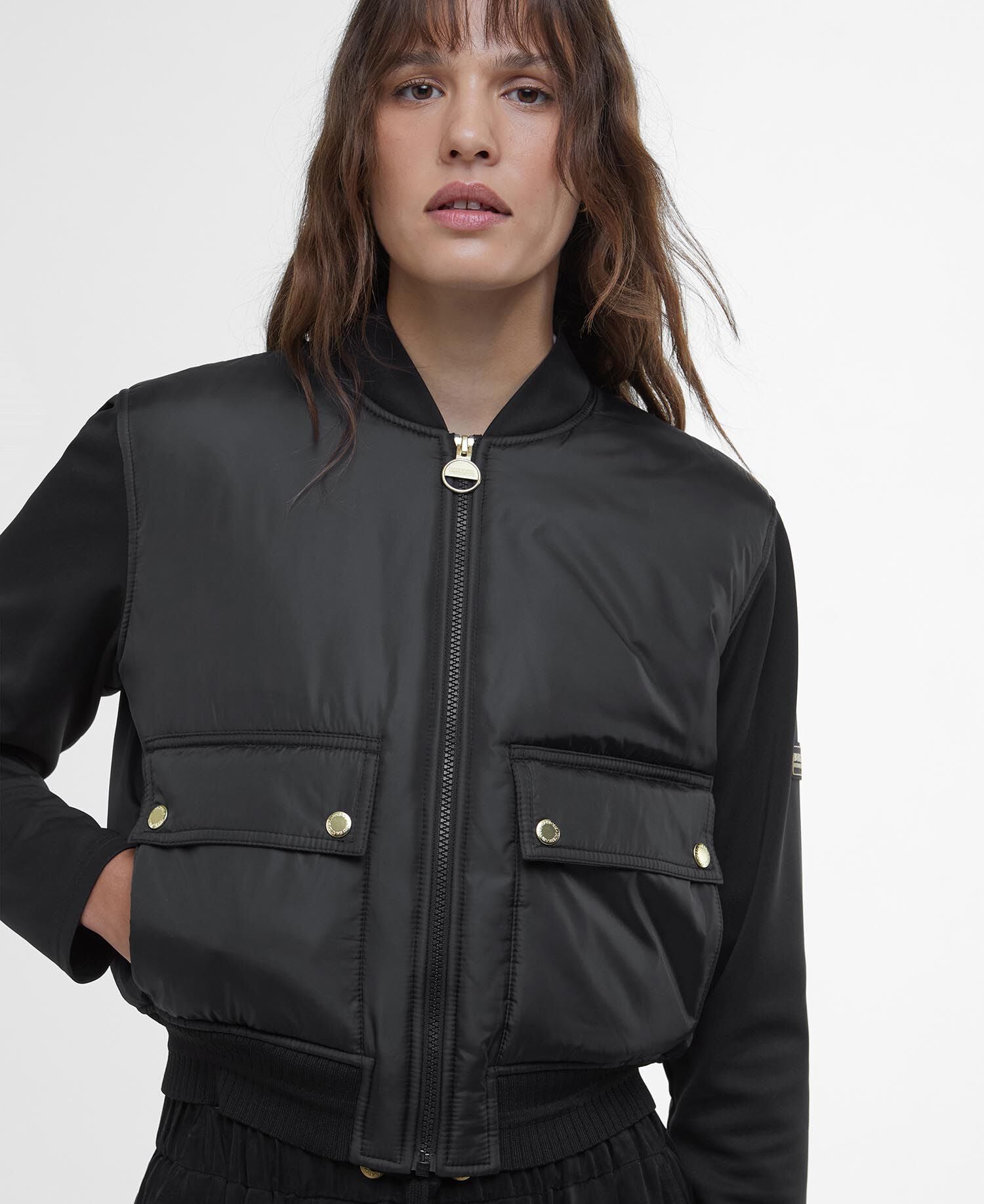 Emerson Quilted Bomber Jacket Classic Black