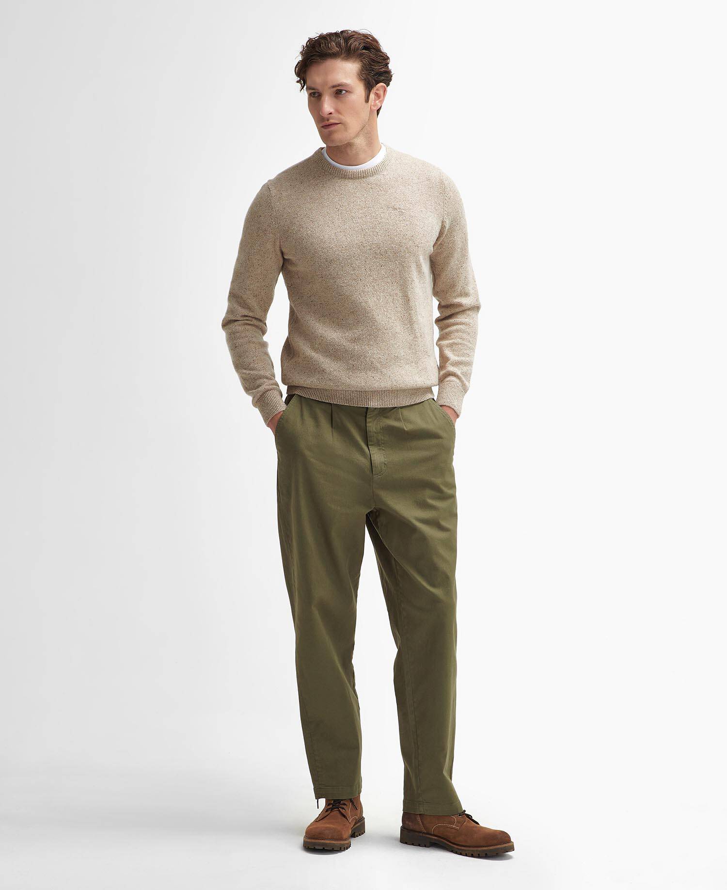 Washed Stretch Relaxed Trousers image number 0