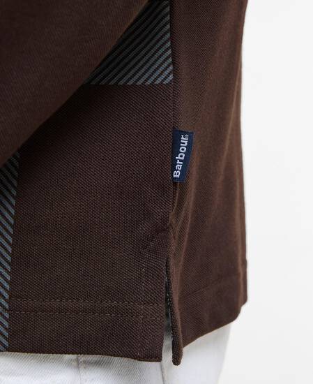 Blaine Tartan Long-Sleeved Polo Shirt Dark Oak Blaine Tartan Long-Sleeved Polo Shirt Dark Oak