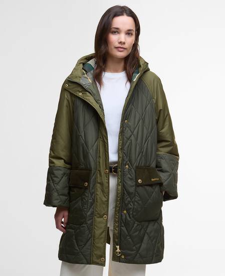 Elspeth Quilted Jacket Olive/Dark Moss/Ancient Tartan