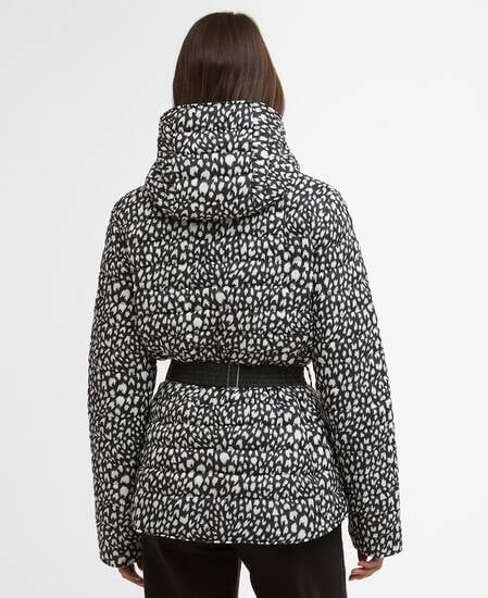 Printed Jada Puffer Jacket Snow Leopard Print