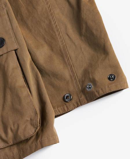 Peached Oversized Bedale Casual Jacket Dark Sand