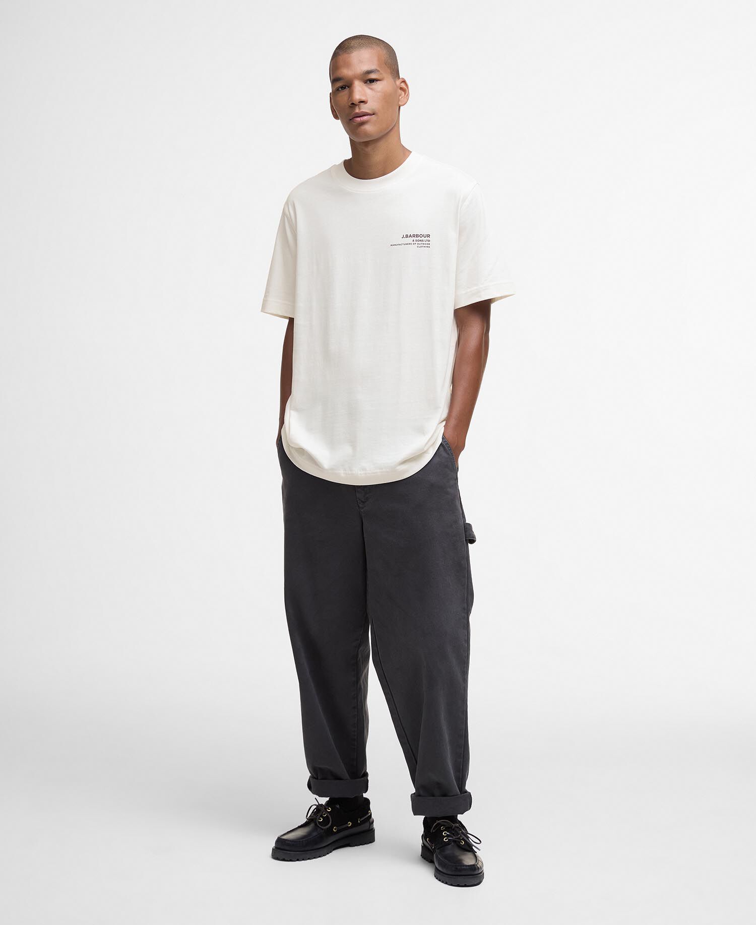 T-shirt con stampa con foto Parkend dalla vestibilit&agrave; comoda Whisper White