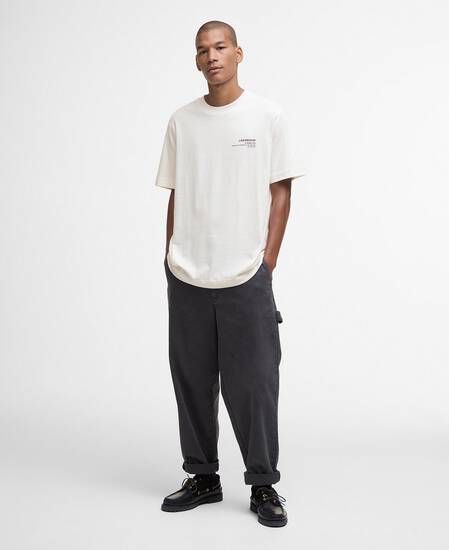 T-shirt con stampa con foto Parkend dalla vestibilità comoda Whisper White