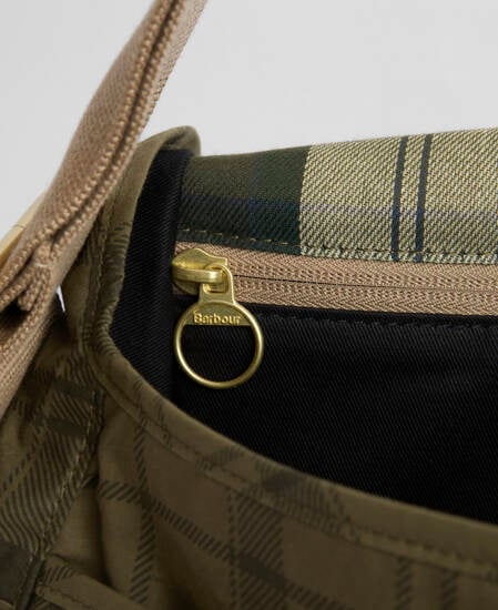 Borsa a tracolla Transport Riever Dusky Green Tartan