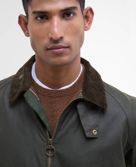 Bedale Short Waxed Jacket Fern