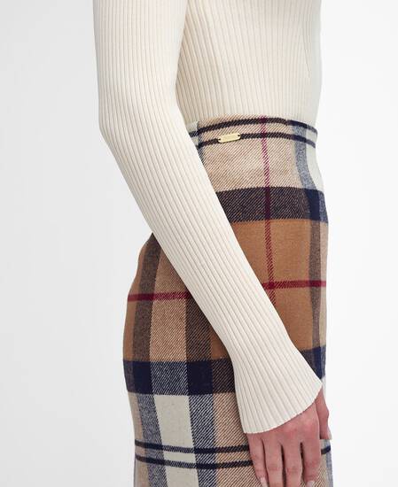Rosa Tartan Midi Skirt Hessian Tartan