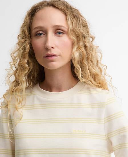 Dartmoor Striped Long-Sleeved T-Shirt Original Ecru/Soured Citrus Stripe